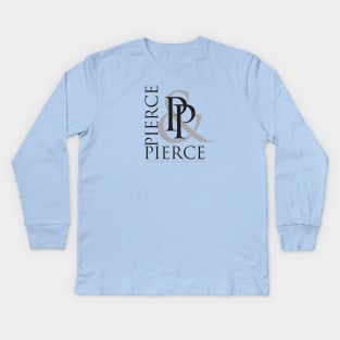 PIERCE & PIERCE - BLACK Kids Long Sleeve T-Shirt